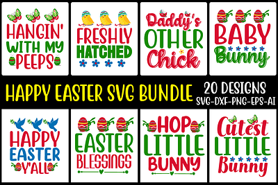Happy Easter SVG BUNDLE 3d animation branding graphic design logo motion graphics ui