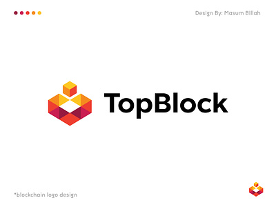 blockchain logo design concept 3d blockchain logo brand identity branding creative cube design graphic design logo logo design logo designer logodesign masum billah minimal minimalist topblock vector