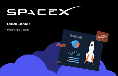 SpaceX Launch Schedule App Design app app design branding design illustration iphone launch schedule logo space spacex spacexmobile ui ui design vector