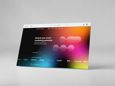Event Marketing Landing Page branding event feedback gradient landing page music theatre webdesign
