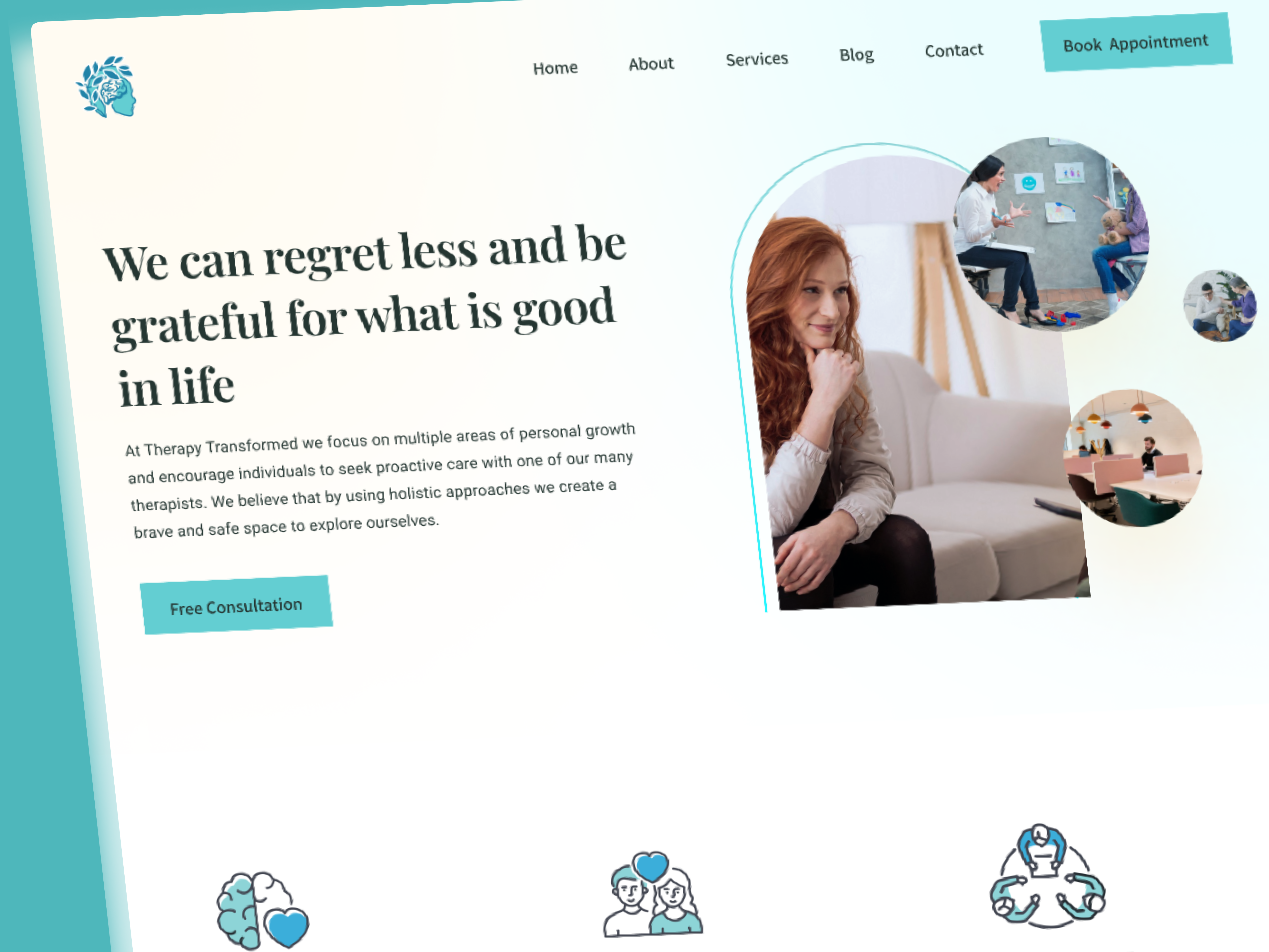 Therapy transformed webdesign creative doctor mental mentalhealth minimal online doctor portfolio professional psychiatrist therapist ui uidesign ux