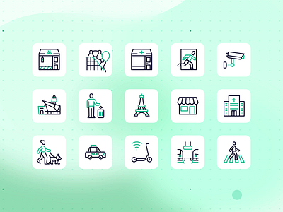 City Icon Group animation icon motion graphics