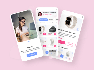 Wishlist App Prototype app application design landing trend ui uiux ux web