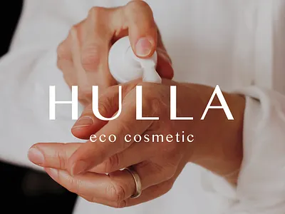 BRANDING FOR ECO COSMETIC "HULLA" beauty brand brand brand identity branding cosmetic cosmetic brand graphic design logo