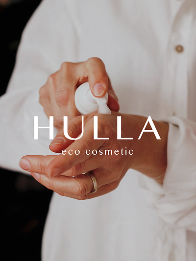 BRANDING FOR ECO COSMETIC "HULLA" beauty brand brand brand identity branding cosmetic cosmetic brand graphic design logo