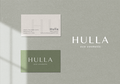 BRANDING FOR ECO COSMETIC "HULLA" brand brand identity branding cosmetic cosmetic brand eco brand eco friendly graphic design logo