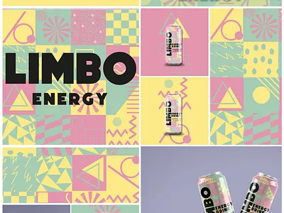 Limbo Energy Drink logo & packaging design 90s design brand identity branding design drink packaging graphic design illustration logo packaging