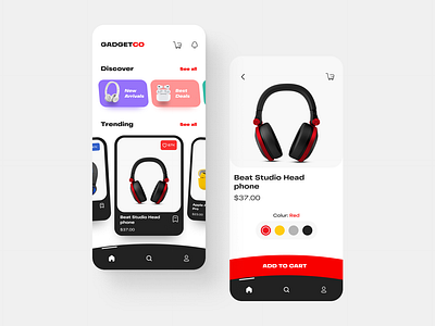 Gadgets Store App UI design Concept app design gadgets store app product design ui uiux design ux