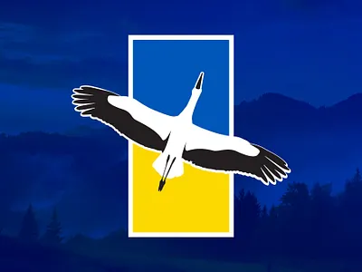 Soaring Stork bird branding logo logodesign logotype mark signmark stork symbol ukraine