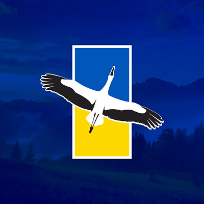 Soaring Stork bird branding logo logodesign logotype mark signmark stork symbol ukraine