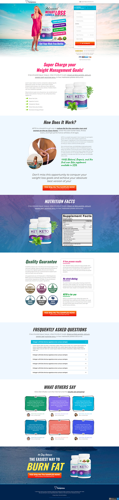 Keto Weight Loss Formula beauty ecommerce healthy perfect boday weight loss product