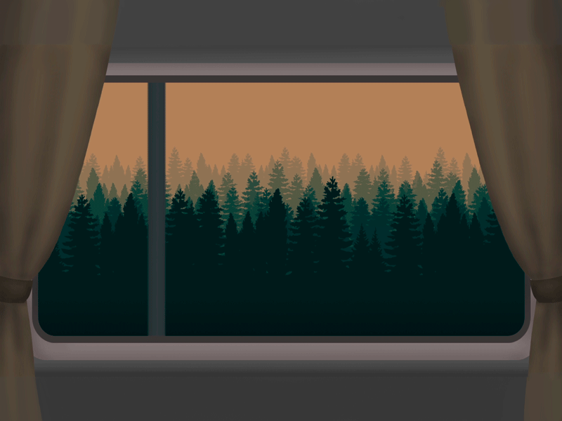 The train animation illustration motion graphics