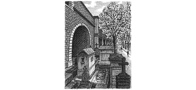 Montmartre Cemetery art artist artwork cemetery creepy drawing france graveyard hand drawn horror illustration ink morbid paris