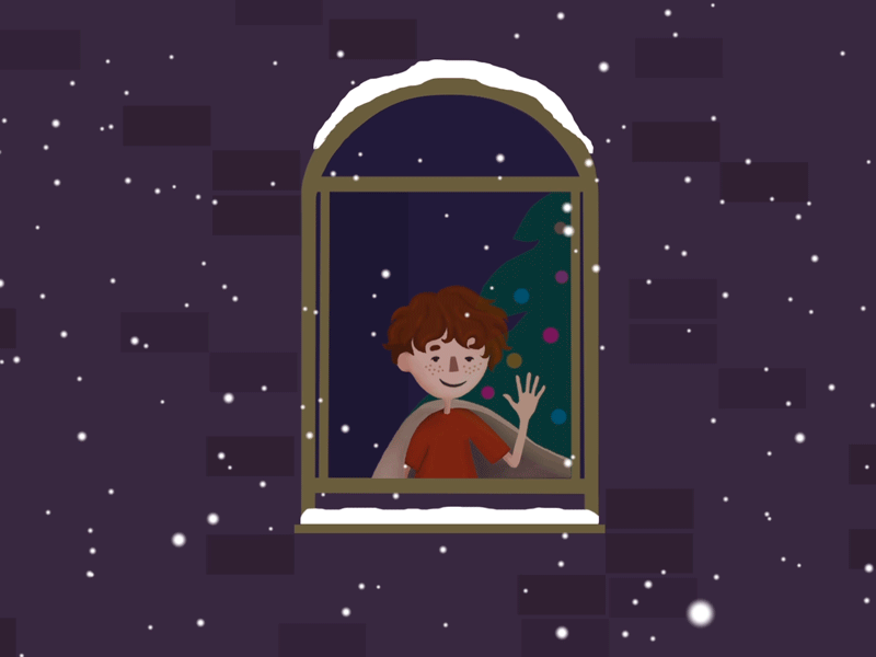 Morning snow animation illustration motion graphics