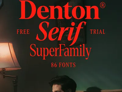 Denton Superfamily 70s 80s 90s branding clean font fonts free font italic logos modern nostalgic retro script superfamily type typeface typography