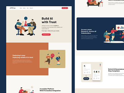 Althiqa Website: Landing page / Home UI branding design figma ill illustration landing ui webdesign
