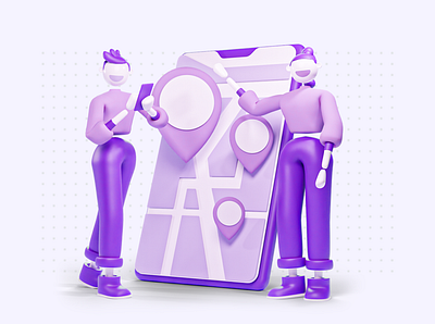 Neyborly 3D Illustartion 3d design graphic design illustration webill