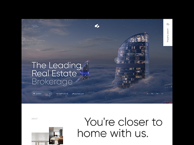 Real estate - corporate website concept corporate design landing page real estate ui website
