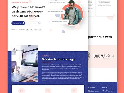 Re-design landing page lumintu logic design graphic design mobile portofolio ui ui design uiux ux web web design website website design