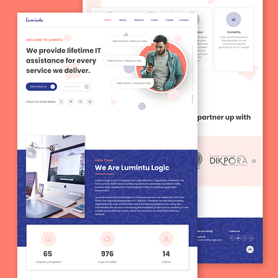 Re-design landing page lumintu logic design graphic design mobile portofolio ui ui design uiux ux web web design website website design