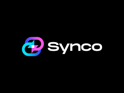 Synco Logo Design | Modern Software and Optimize Logo Concept boost brand identity branding colorful creative gradient logo icon logo logo design logomark logos logotype minimalist modern logo optimize s logo software spark symbol synchronize