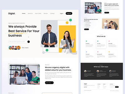 Digtal - Digital Agency Website agency creative design digital digitalagency homepage landingpage ui ux website