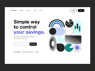 Fintech home page design desktop fintech home page design homepage landing ui user experience user interface ux web webdesign website