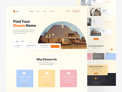 Celestial-Real Estate Website design apartment architechture building header home homepage house landing page new noteworthy office popular properties real estate rent residence ui ux web webdesign website