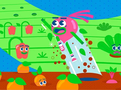 Garden's mystery - children book beetroot escola missão continente farm food fruit healthy food illustration illustration book kids book school sonae vegetables