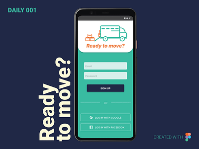 Daily 001 - Ready to move? design graphic design ui ux