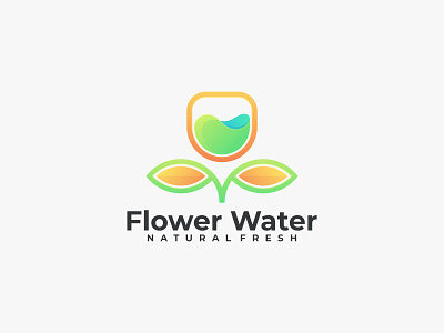 Flower Water app branding design flower logo graphic design icon illustration logo ui ux vector