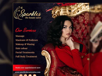 Sparkles The beauty salon branding graphic design logo motion graphics ui