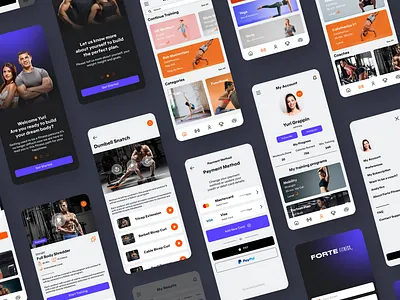 Forte Fitness Mobile App app fitness gym ios mobile mobile app ui uiux user experience user interface ux
