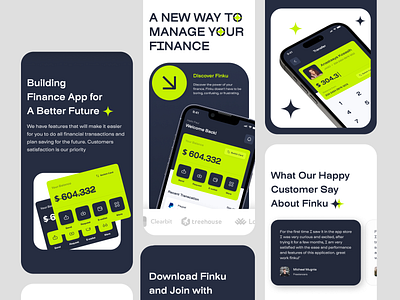 Finku - Finance Landing Page Responsive bank banking finance finance landing page finance website homepage landing page money responsive responsive landing page responsive website ui design uiux web web design website website design