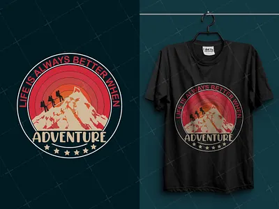 Hiking adventure t-shirt design tshirtshop