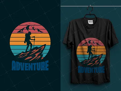 Hiking adventure t-shirt design tshirtshop
