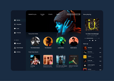 Music Dashboard music musicdashboard ui