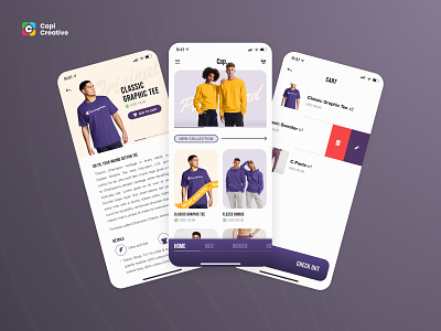 Ecommerce - Mobile UI concept app capi creative e commerce ecommerce graphic design mobile mobile app onlineshopping purple shopping ui
