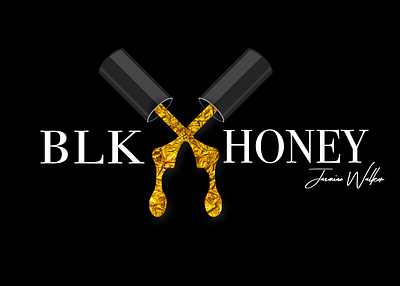 Blk Honey Nail Tech Logo branding design graphic design illustration