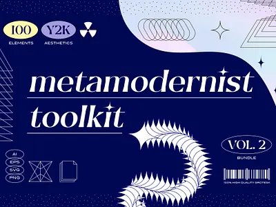 Metamodernist Toolkit Vol.2 2000s 90s abstract anti design brutalism futurism grotesk meta metamodern metaverse minimal retro retro wave shapes star toolkit trendy ui y2k y2k grunge