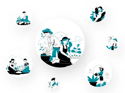 Gardener Illustration Pack gardenerillustration