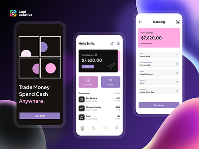 Banking - DeFi Mobile App Design ConCept app banking blockchain capi creative credit card defi design earnings figma finance fintech mobile ui ui kit uidesign uxdesign