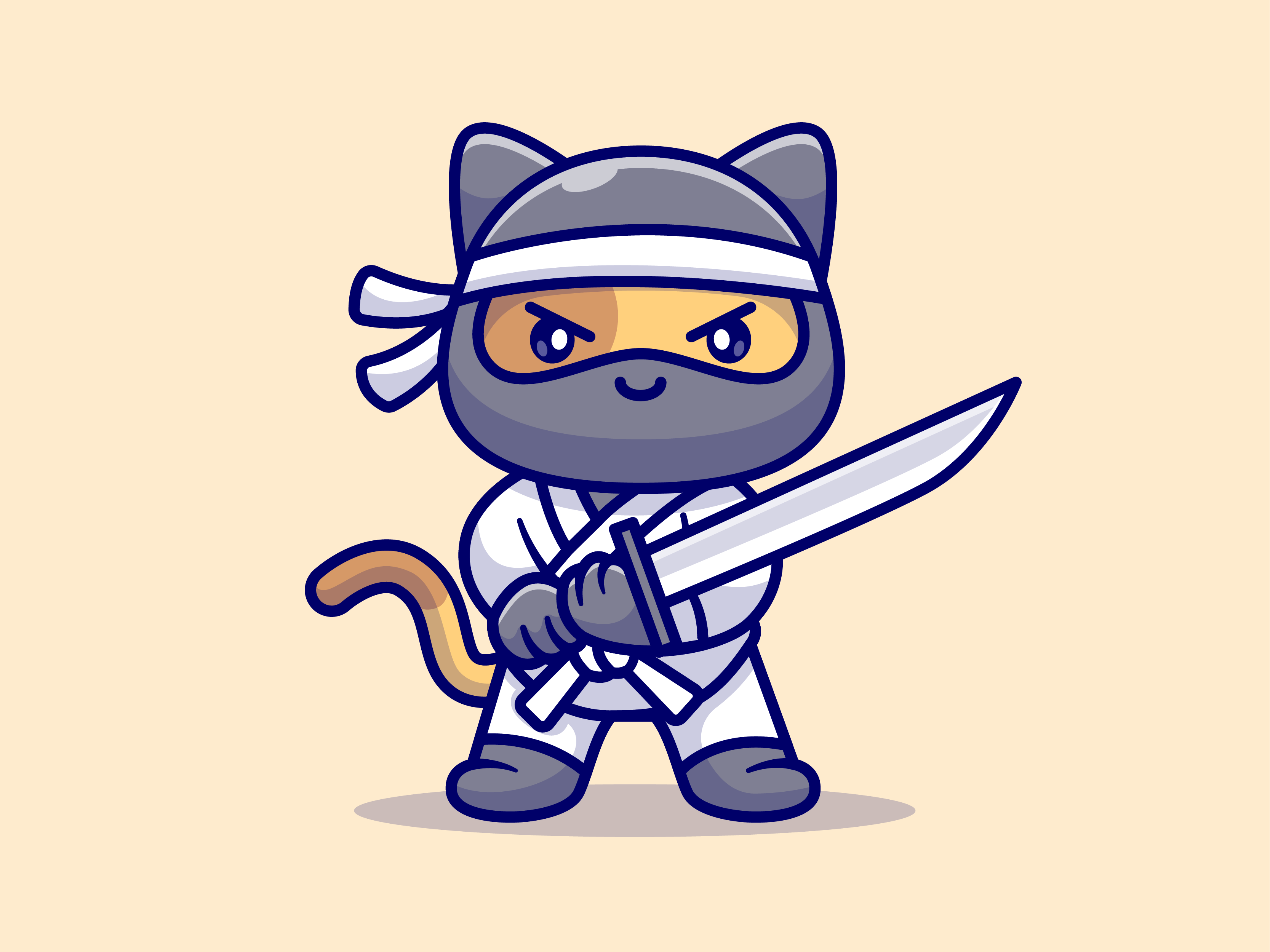 Cat Ninja🐱🥷🏻⚔️🐟 by catalyst on Dribbble