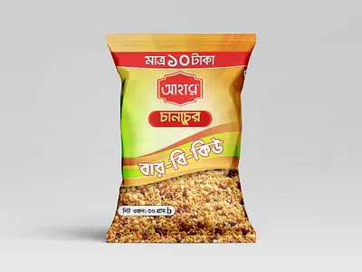 Aahar BBQ Chanachur brand design branding graphic design packagings packet design