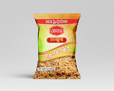 Aahar BBQ Chanachur brand design branding graphic design packagings packet design