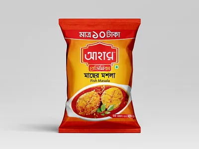 Fish Masala fish masala label design packet design product design