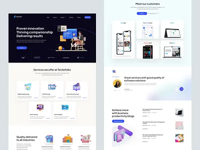 Techefolks - Landing page adobe illustrator adobe photoshop adobe xd design figma interaction design landing page ui ui design uiux design user experience user interface design ux ux design visual design web design