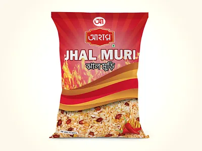 Jhal Muri graphic design jhal muri label design packet design