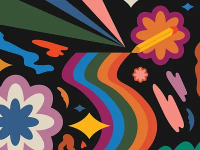 Personal Brand Illustrations pt 2 bold branding color colorpalette design funky graphic design identity illustration illustrations vector