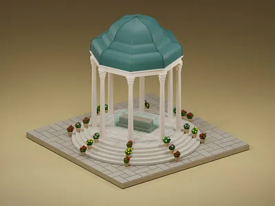 The Tomb of Hafez 3d 3dart 3dartist 3dmodeling 3drender animation artwork blender c4d cinema4d design digitalart graphic design lowpoly render rendering